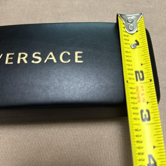 Versace Black Hard case Glasses/Sunglasses Gold Letter with velvet soft lining - Picture 8 of 8